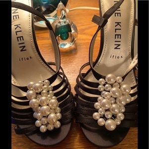 Anne Klein iflex high heeled pearl sandals. Prom.
